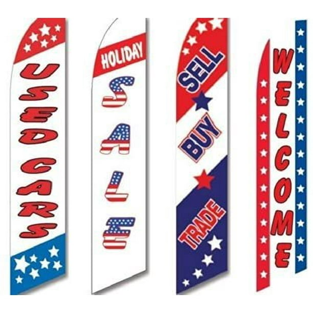 Pack of 2 Quality Used Cars King Windless Flag Pack of 2 Quality Used Cars King Windless Flag